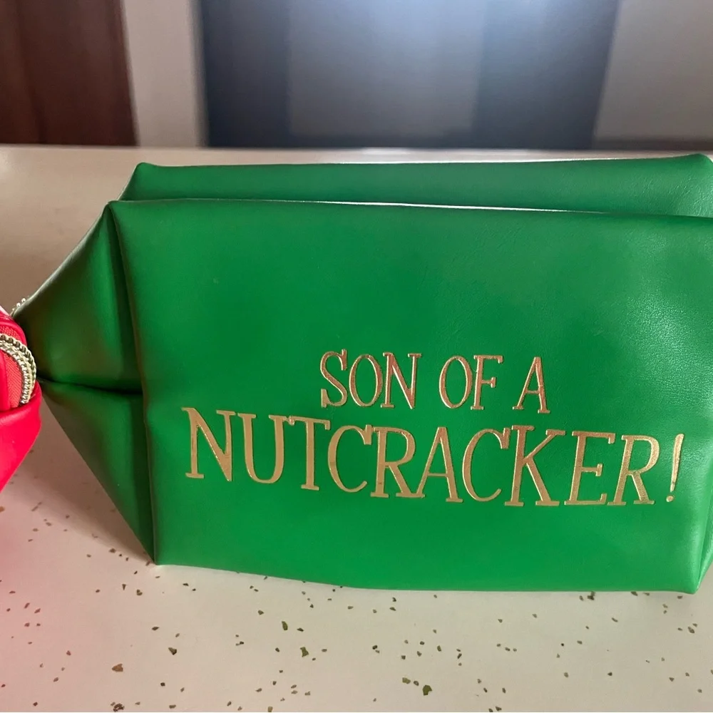 Lot of 2 Revolution x e.l.f. Red Makeup Bag and elf Green makeup bag